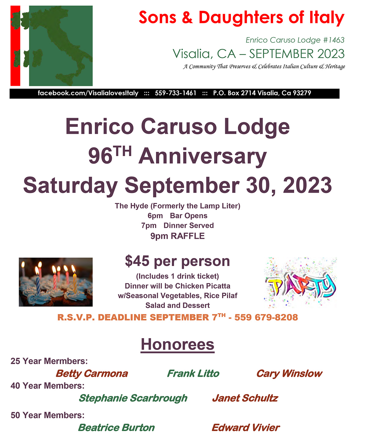 Anniversary Flyer