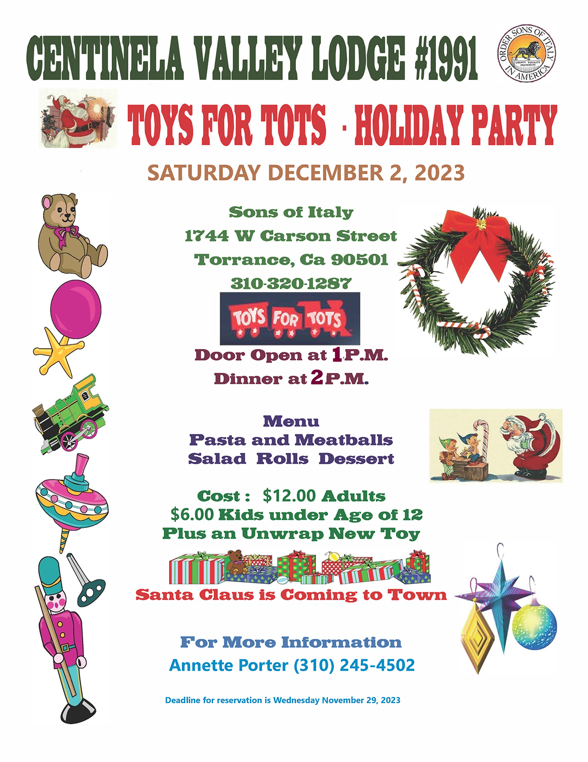 Toys for Tots Christmas Party